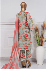 Art & Craft Prints By HZ Stitched 3 Piece Lawn Collection'2025-PWW-102