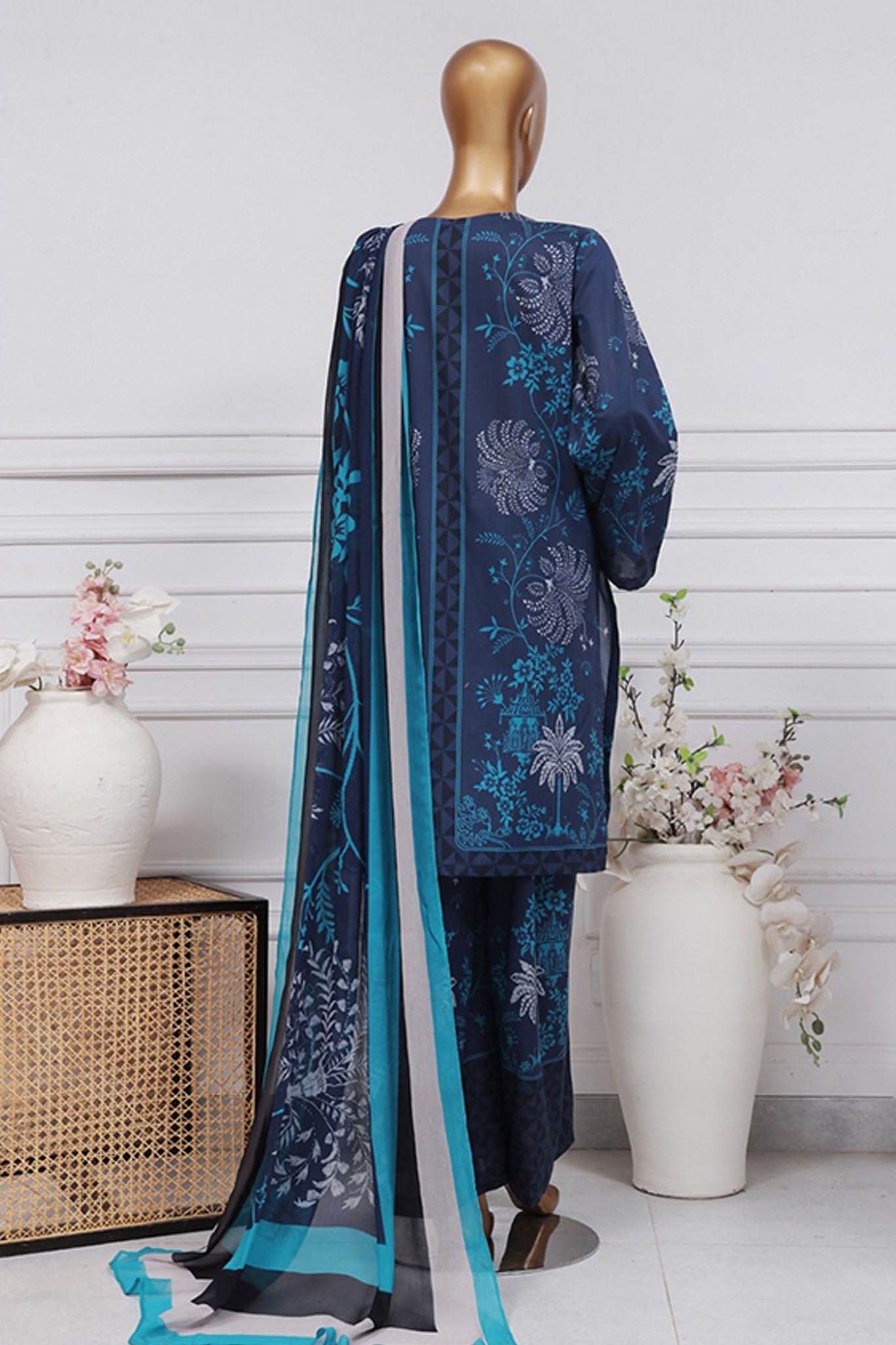 Art & Craft Prints By HZ Stitched 3 Piece Lawn Collection'2025-PWW-106
