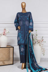 Art & Craft Prints By HZ Stitched 3 Piece Lawn Collection'2025-PWW-106