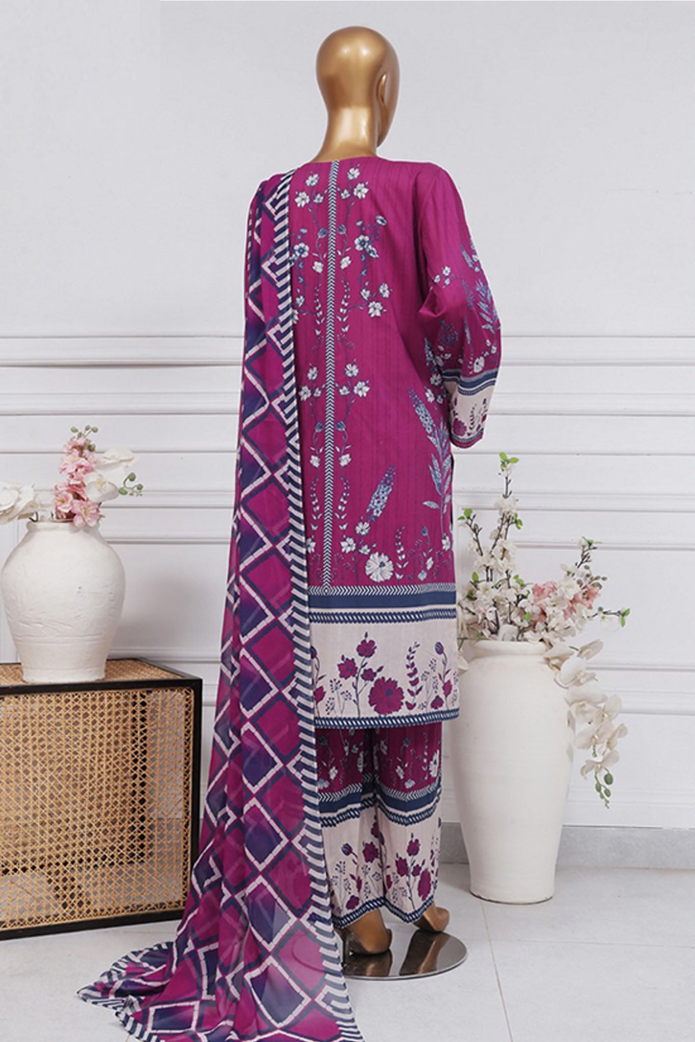 Art & Craft Prints By HZ Stitched 3 Piece Lawn Collection'2025-PWW-107