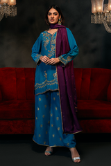 Lux Edit By Zaaviay Stitched Peacock Parade (Three Piece)