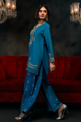 Lux Edit By Zaaviay Stitched Peacock Parade (Three Piece)