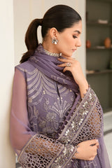 Safeera By Flossie Unstitched 3 Piece Formals Vol-12 Collection'2025-Periwinkle