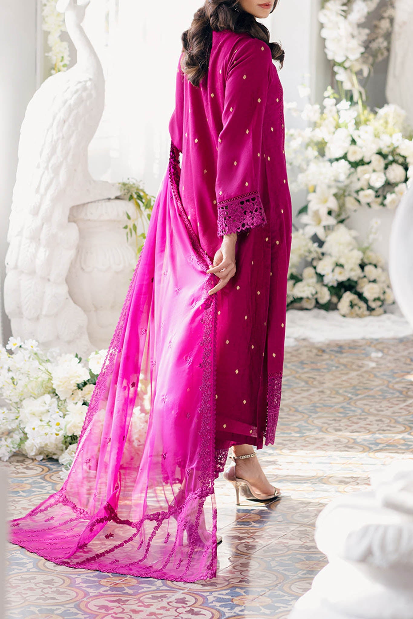 Eid Drop 2 By Azure Unstitched 3 Piece Ensembles Festive Jacquard Lawn Collection'2024-63-Petunia Plum