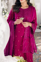 Eid Drop 2 By Azure Unstitched 3 Piece Ensembles Festive Jacquard Lawn Collection'2024-63-Petunia Plum