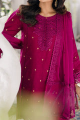 Eid Drop 2 By Azure Unstitched 3 Piece Ensembles Festive Jacquard Lawn Collection'2024-63-Petunia Plum