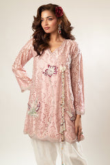Lux Edit By Zaaviay Stitched Pink Promise (Three Piece)