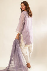 Lux Edit By Zaaviay Stitched Purple Passion (Shirt & Duppatta)