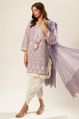 Lux Edit By Zaaviay Stitched Purple Passion (Shirt & Duppatta)