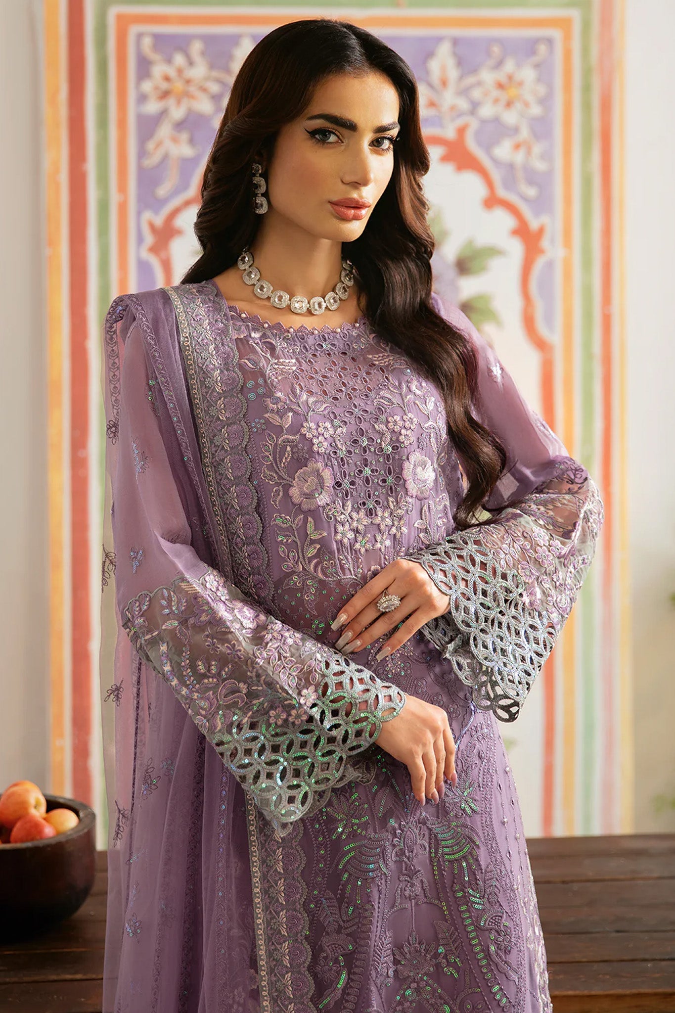 Dastak by Ramsha Unstitched 3 Piece Luxury Chiffon Vol-01 Collection'2025-Q-108