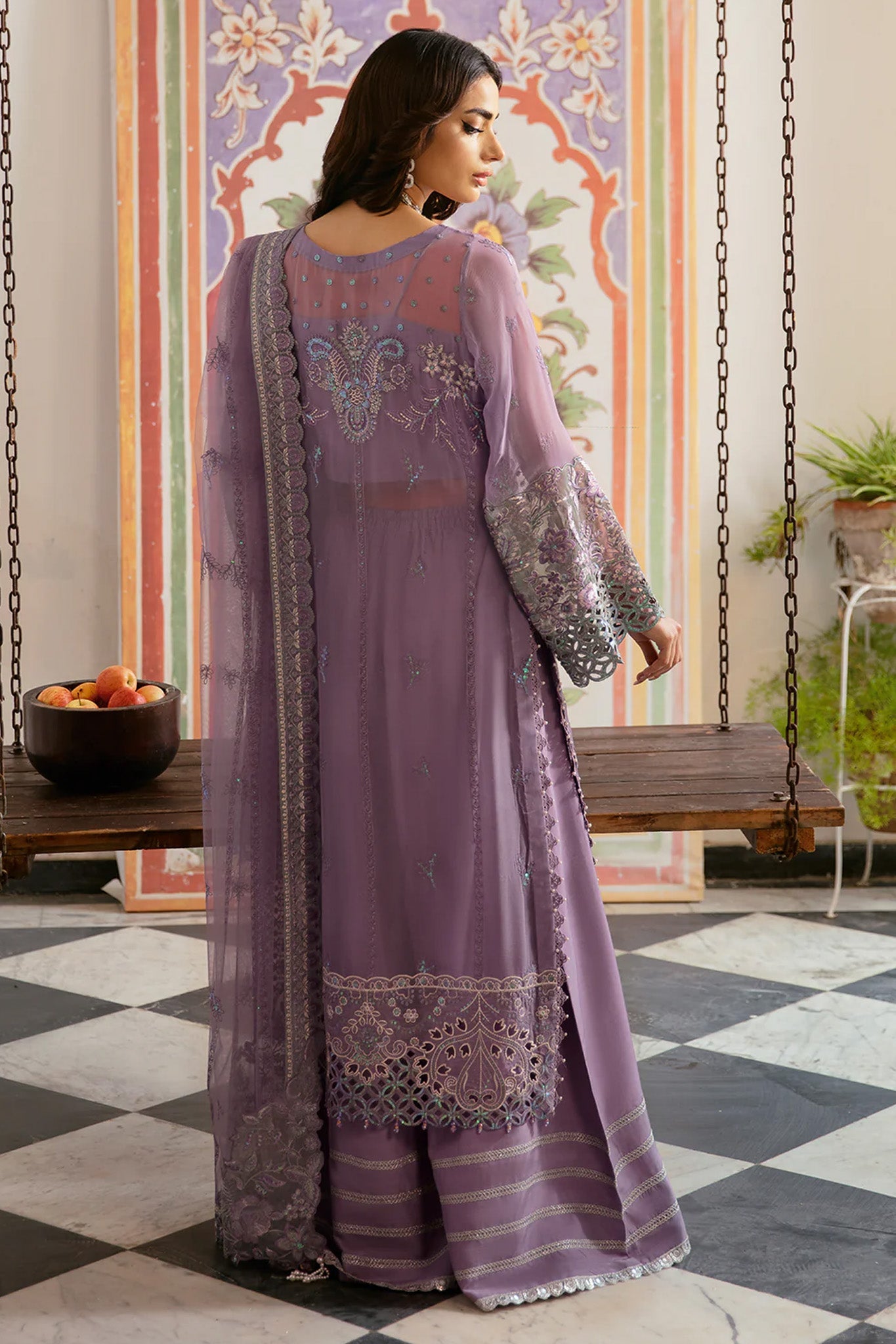 Dastak by Ramsha Unstitched 3 Piece Luxury Chiffon Vol-01 Collection'2025-Q-108