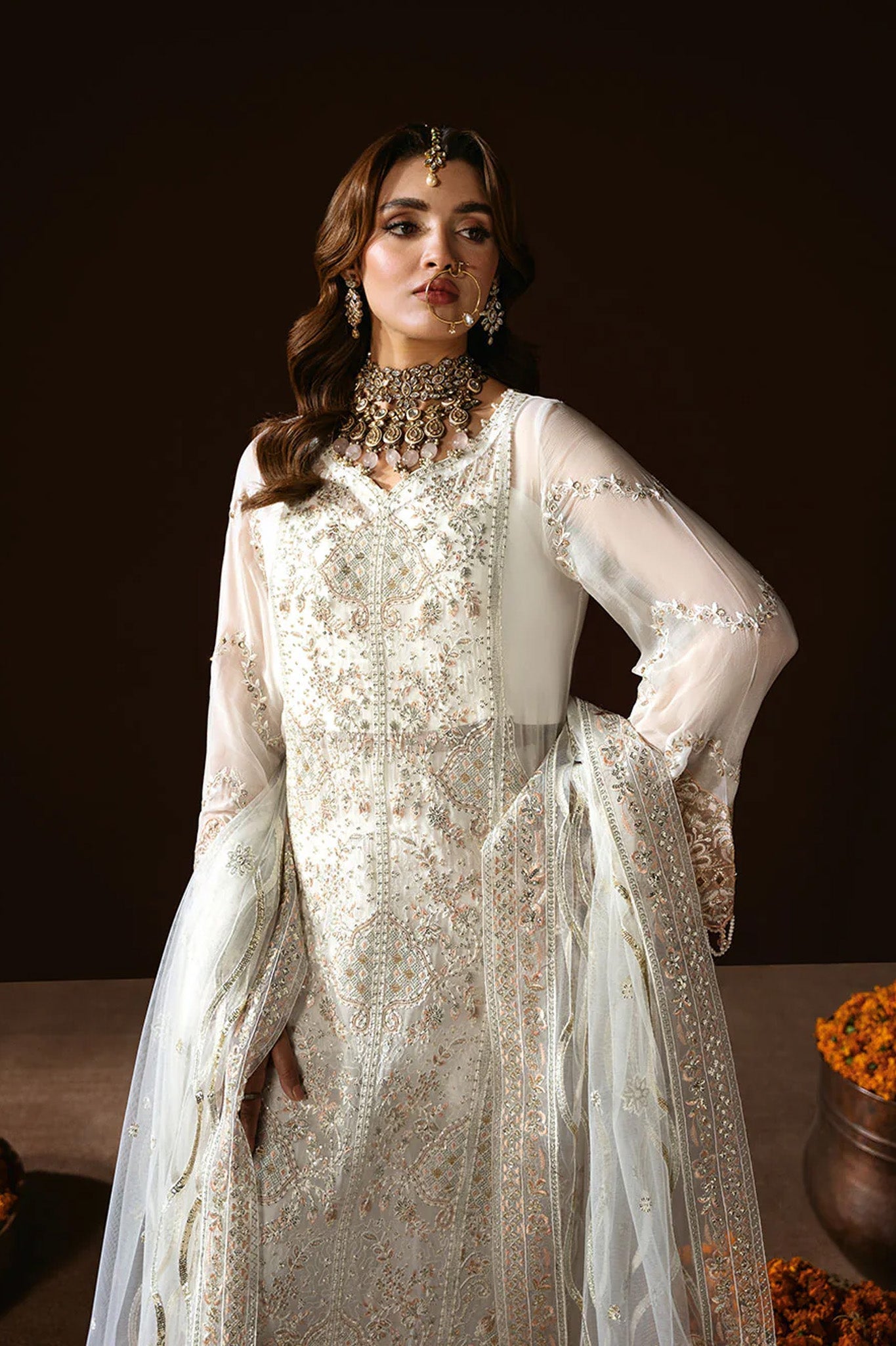 Dastak by Ramsha Unstitched 3 Piece Luxury Chiffon Vol-02 Collection'2025-Q-204