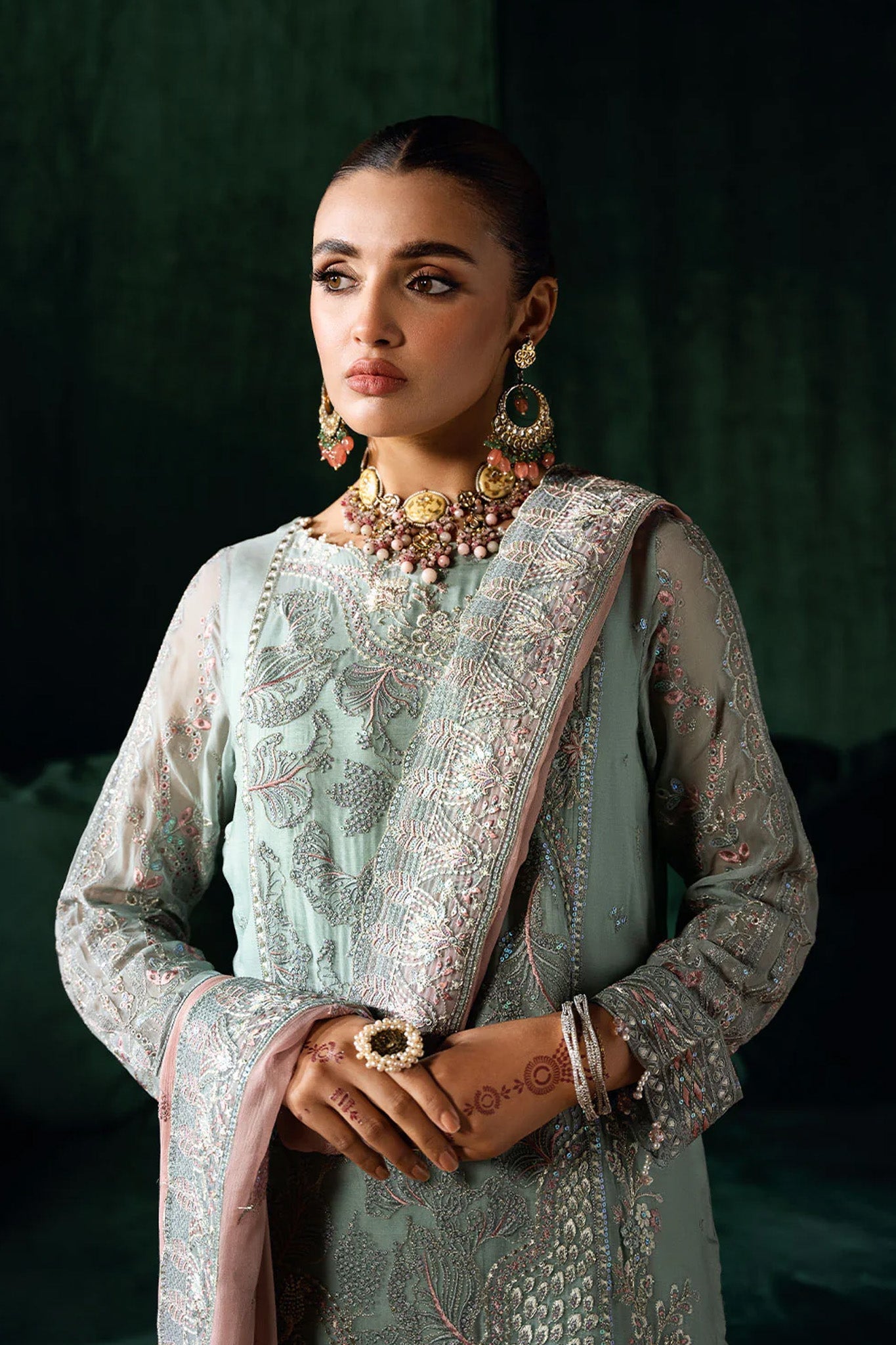 Dastak by Ramsha Unstitched 3 Piece Luxury Chiffon Vol-02 Collection'2025-Q-206