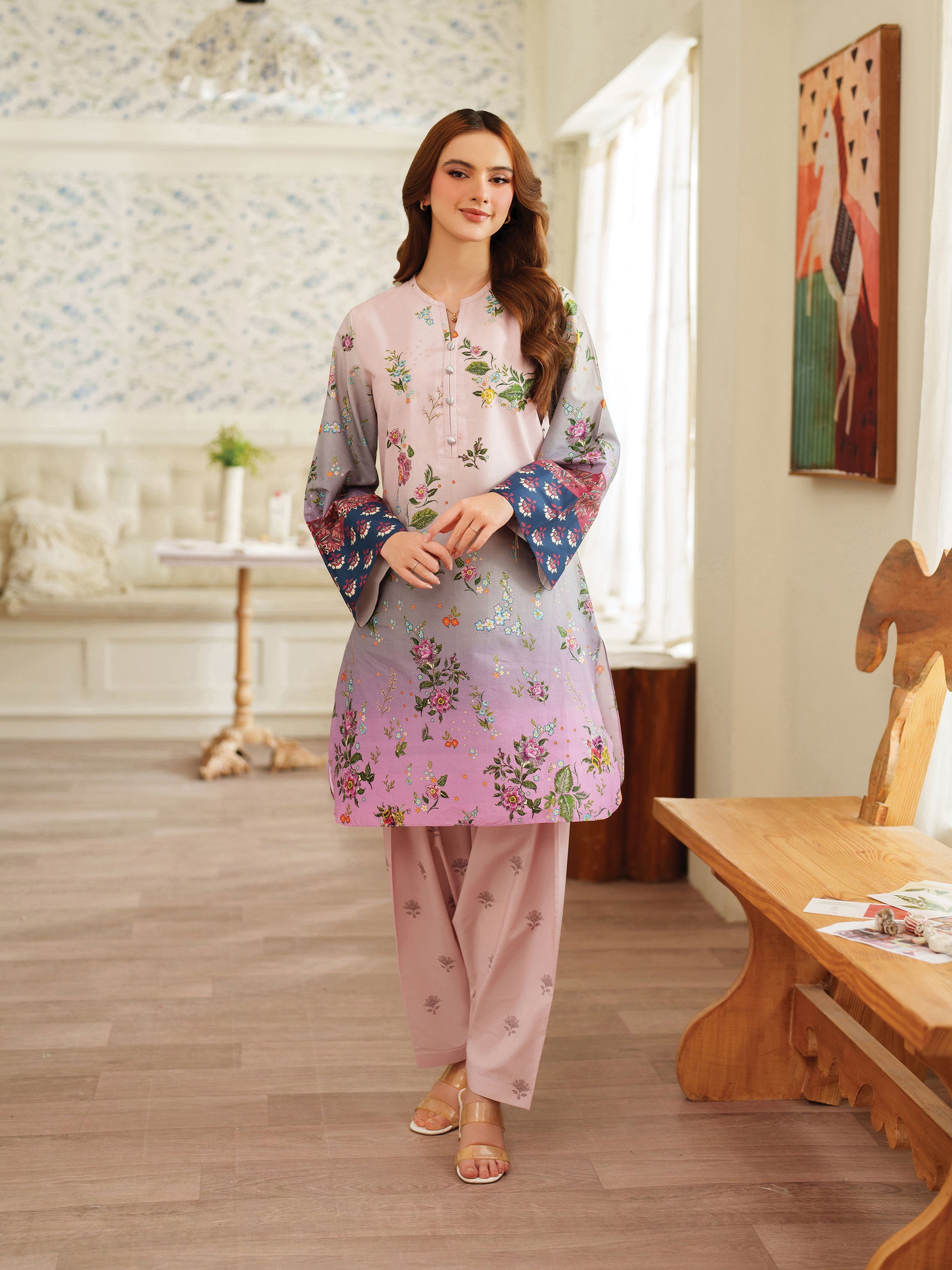 The Bloom Edit by Garnet Stitched 2 Piece Summer Collection'2025-Rose Berry