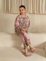 The Bloom Edit by Garnet Stitched 2 Piece Kids Summer Collection'2025-Rosso
