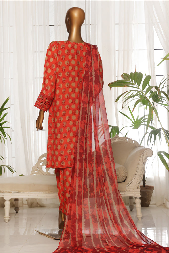 Majestic By HZ Stitched 3 Piece Festive Emb Silk Collection'2025-RTE-011