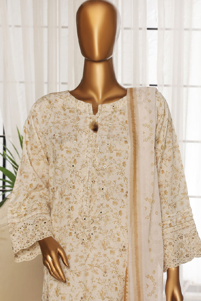 Majestic By HZ Stitched 3 Piece Festive Emb Silk Collection'2025-RTE-012