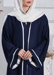 Hijab Ul Hareem Nida Front Open Abaya Sapphire 0116-PR-714