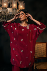 Lux Edit By Zaaviay Stitched Raspberry Rhapsody (Three Piece)