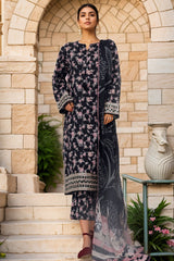 Raya By Sada Bahar Stitched 3 Piece Festive Emb Lawn Vol-02 Collection'2025-CW-85-Black