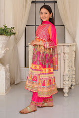 Ochre Clothing Girls Full Suits Swiss Lawn Digital Printed 3 Pc Suit