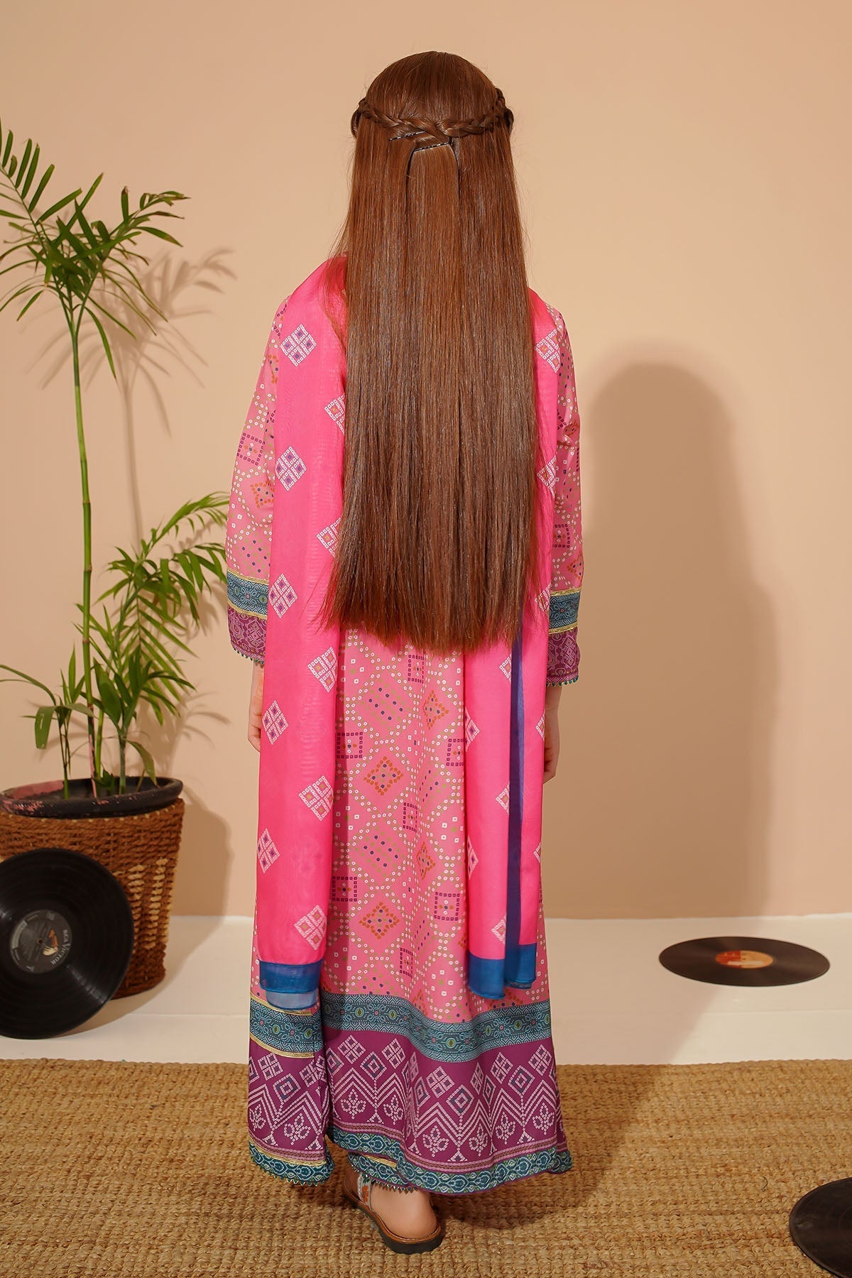 Ochre Clothing Girls Full Suits Swiss Lawn Digital Printed 3 Pc Suit