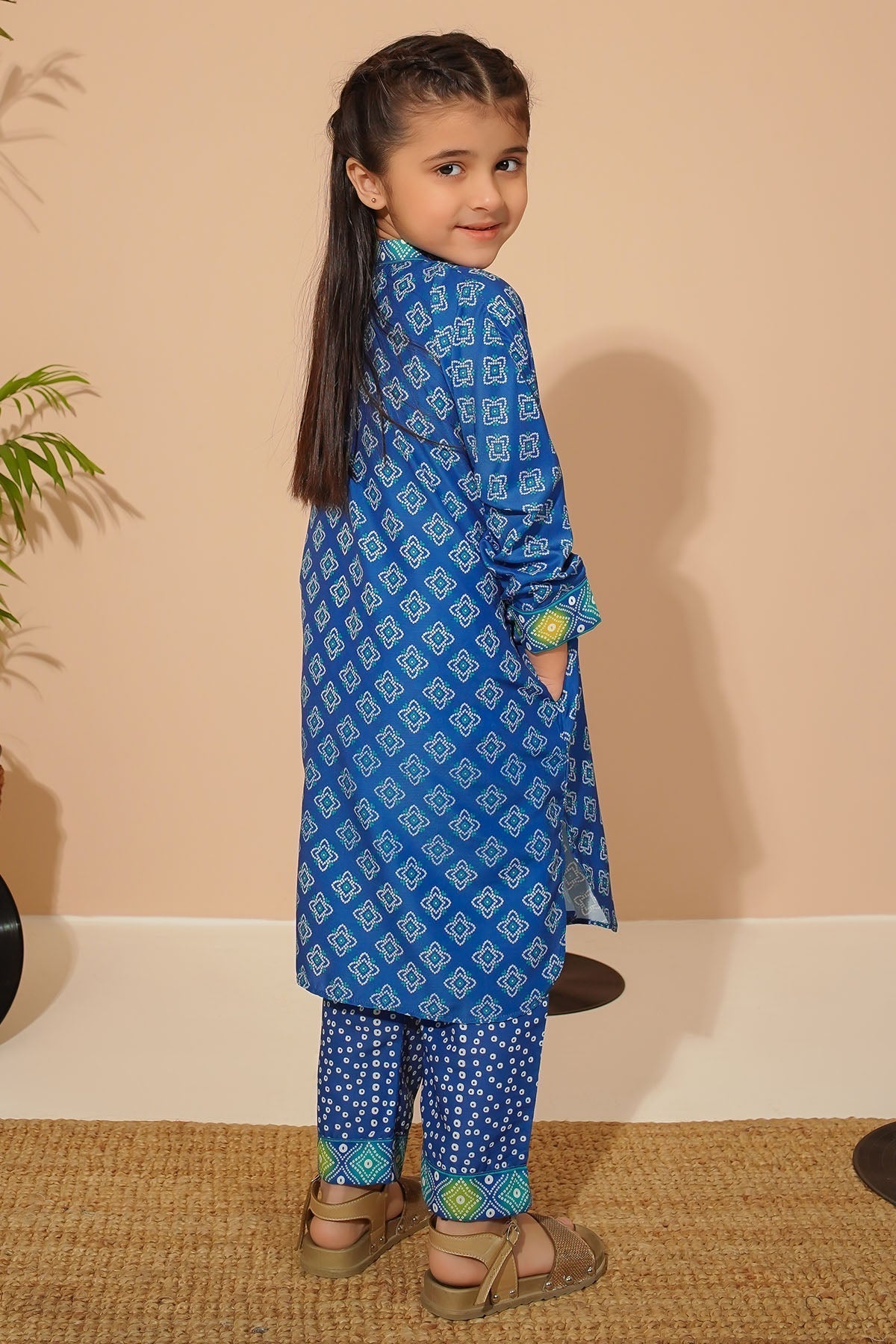 Ochre Clothing Toddlers Eastern Swiss Lawn Digital Printed 3 Pc Suit