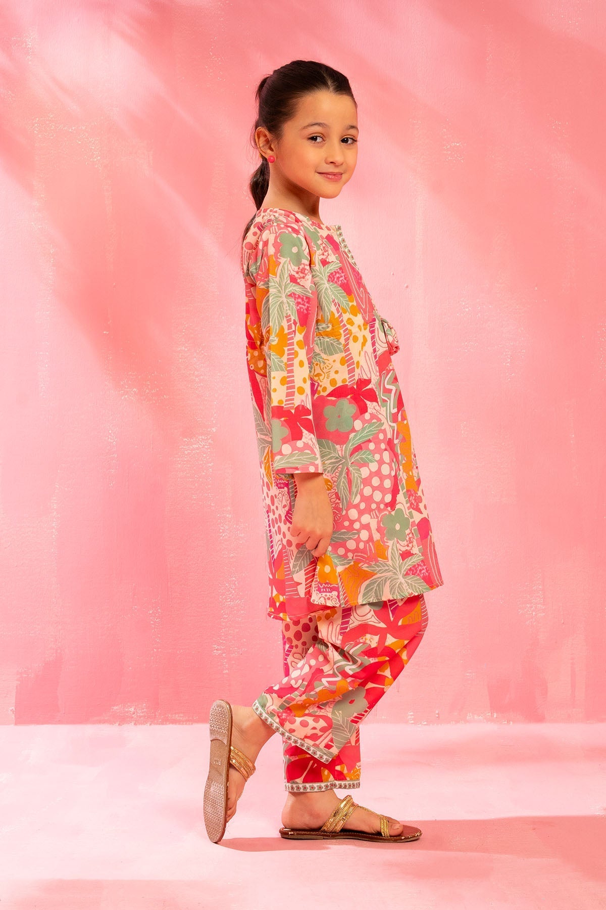Ochre Clothing Toddlers Eastern Swiss Lawn Digital Printed 2 Pc Suit