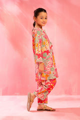 Ochre Clothing Toddlers Eastern Swiss Lawn Digital Printed 2 Pc Suit