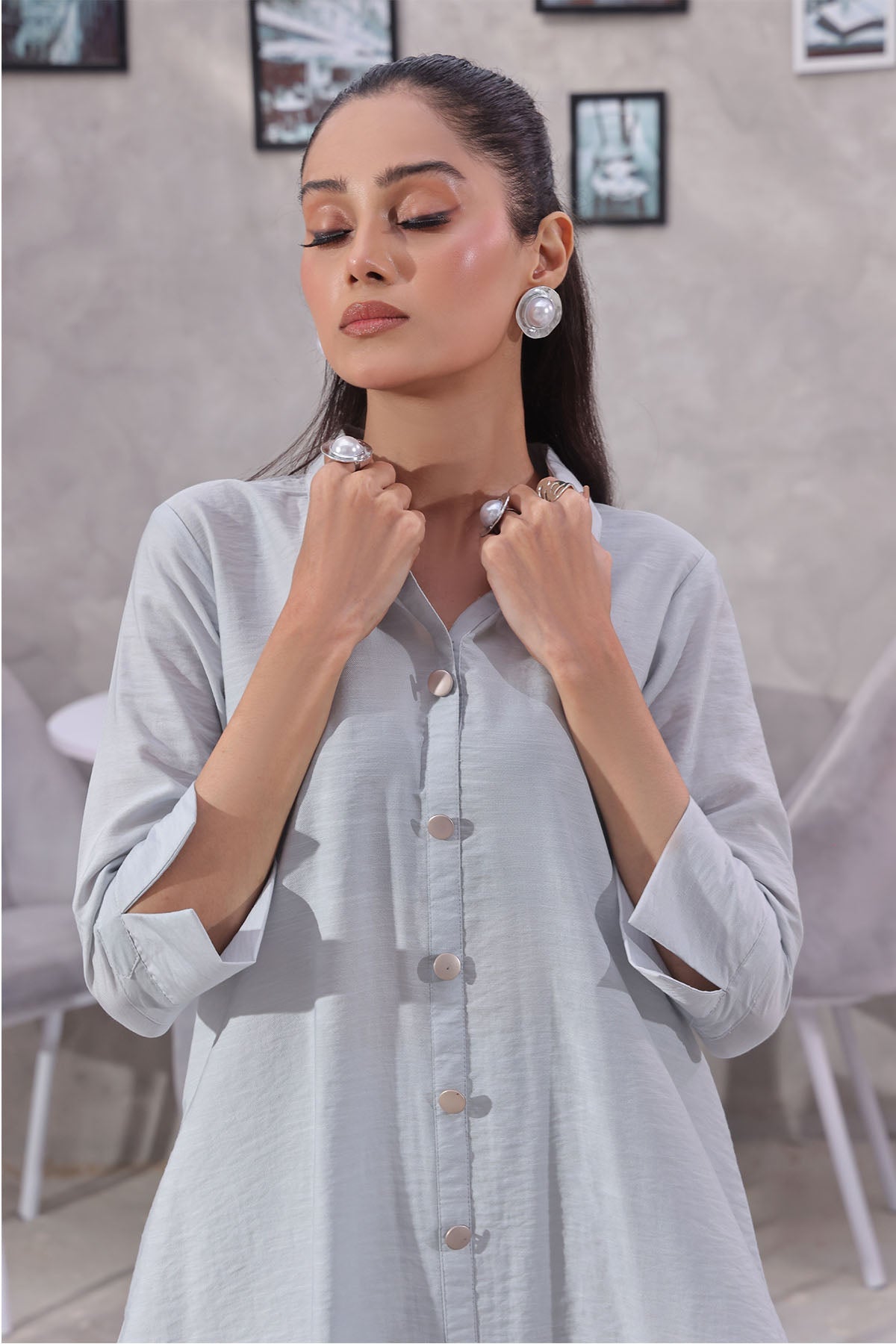 Ochre Clothing Cotton Yarn Women's 2 Pc Suit