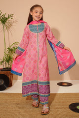Ochre Clothing Girls Full Suits Swiss Lawn Digital Printed 3 Pc Suit