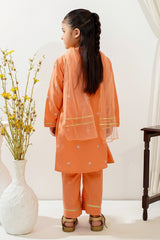 Ochre Clothing Toddlers Eastern Cotton Embroidered 3 Pc Suit