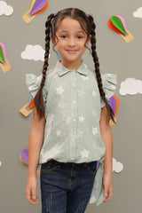 Printed Chambray Cotton Top - Wear Ochre