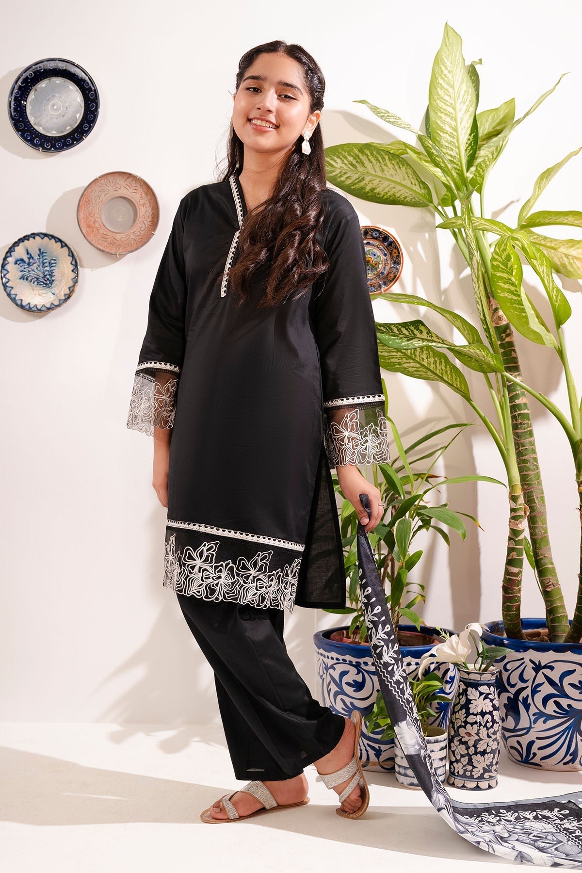 Ochre Clothing Cotton 3 Pc Suit