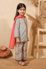 Ochre Clothing Toddlers Eastern Swiss Lawn Digital Printed 3 Pc Suit
