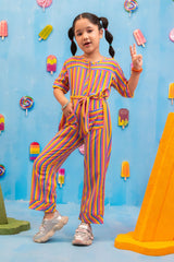 Ochre Clothing Printed Boski Linen Jumpsuit
