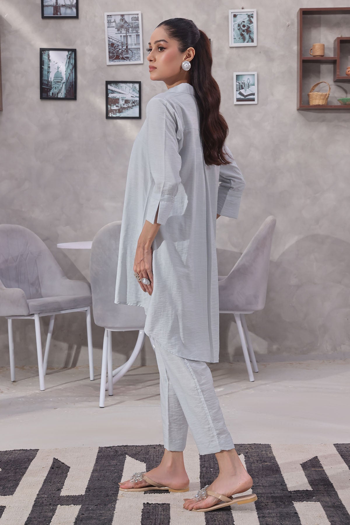 Ochre Clothing Cotton Yarn Women's 2 Pc Suit