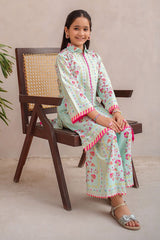 Ochre Clothing Girls Co-ords Swiss Lawn Digital Printed 2 Pc Suit