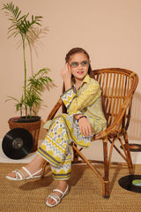 Ochre Clothing Girls Co-ords Swiss Lawn Digital Printed 2 Pc Suit