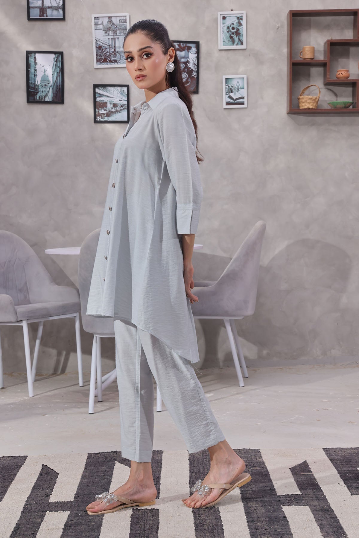 Ochre Clothing Cotton Yarn Women's 2 Pc Suit