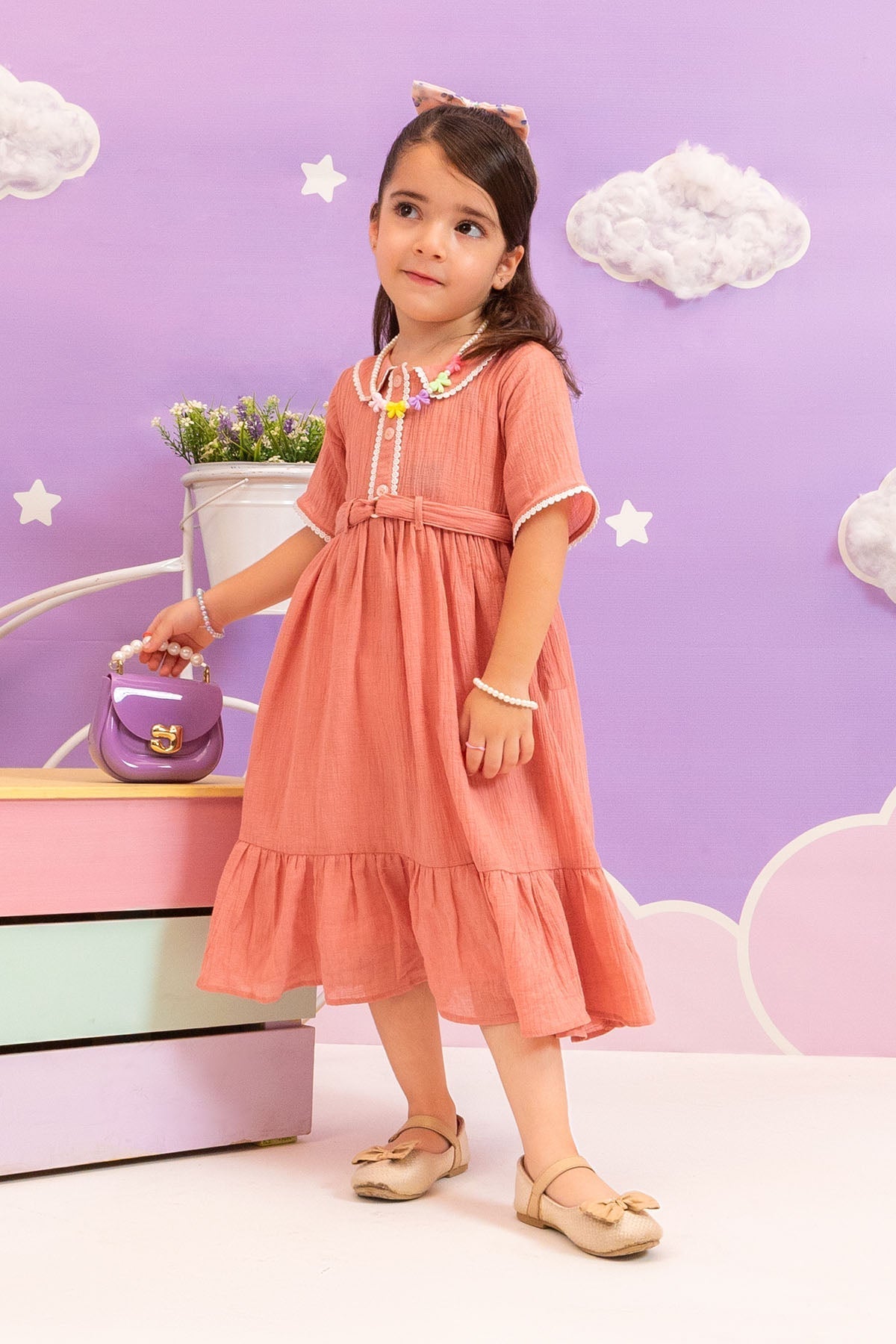 Ochre Clothing Chambray Cotton Dress