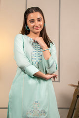Ochre Clothing Cotton Embroidered 2 Pc Suit