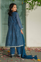 Ochre Clothing Zari Jacquard Hand Adda Work 3 Pc Suit Collection'2025-SHD-09