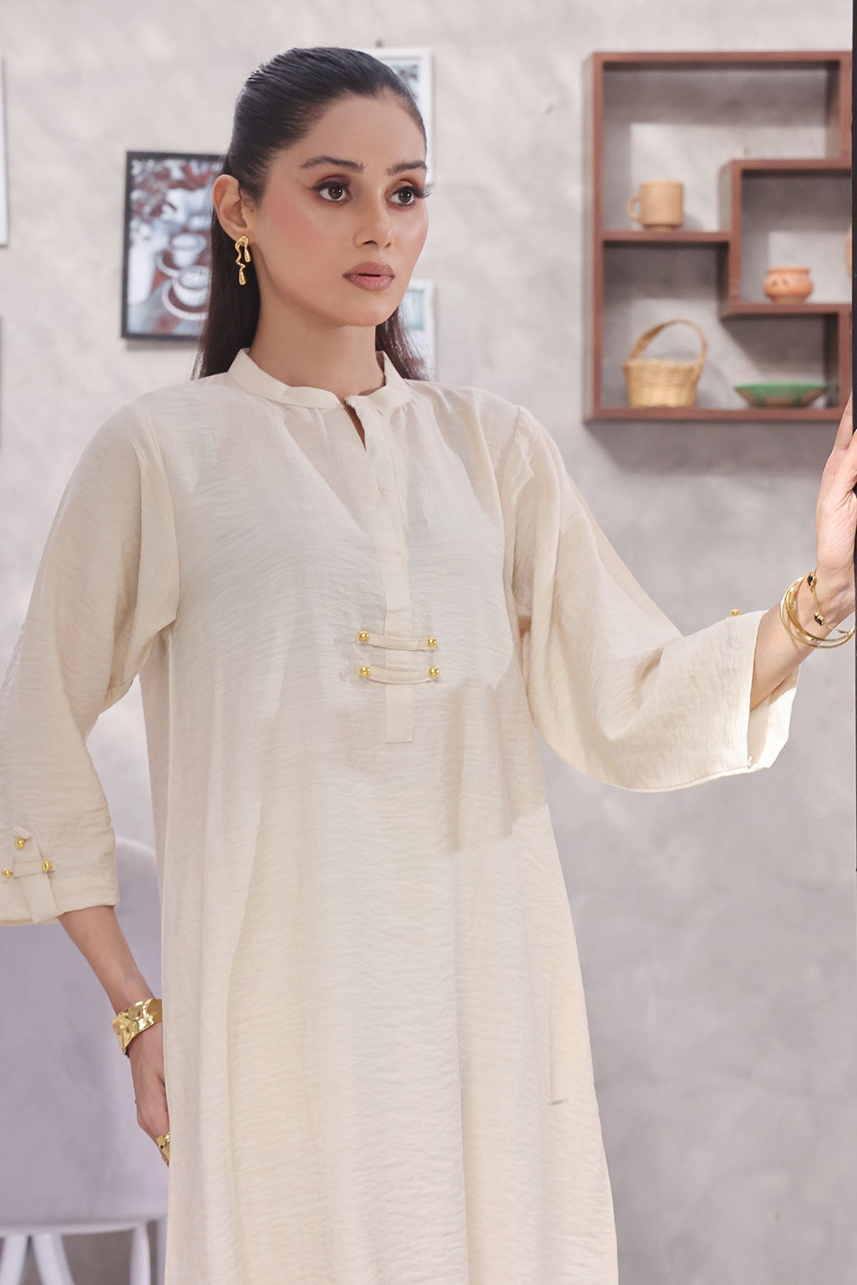 Ochre Clothing Cotton Yarn Women's 2 Pc Suit
