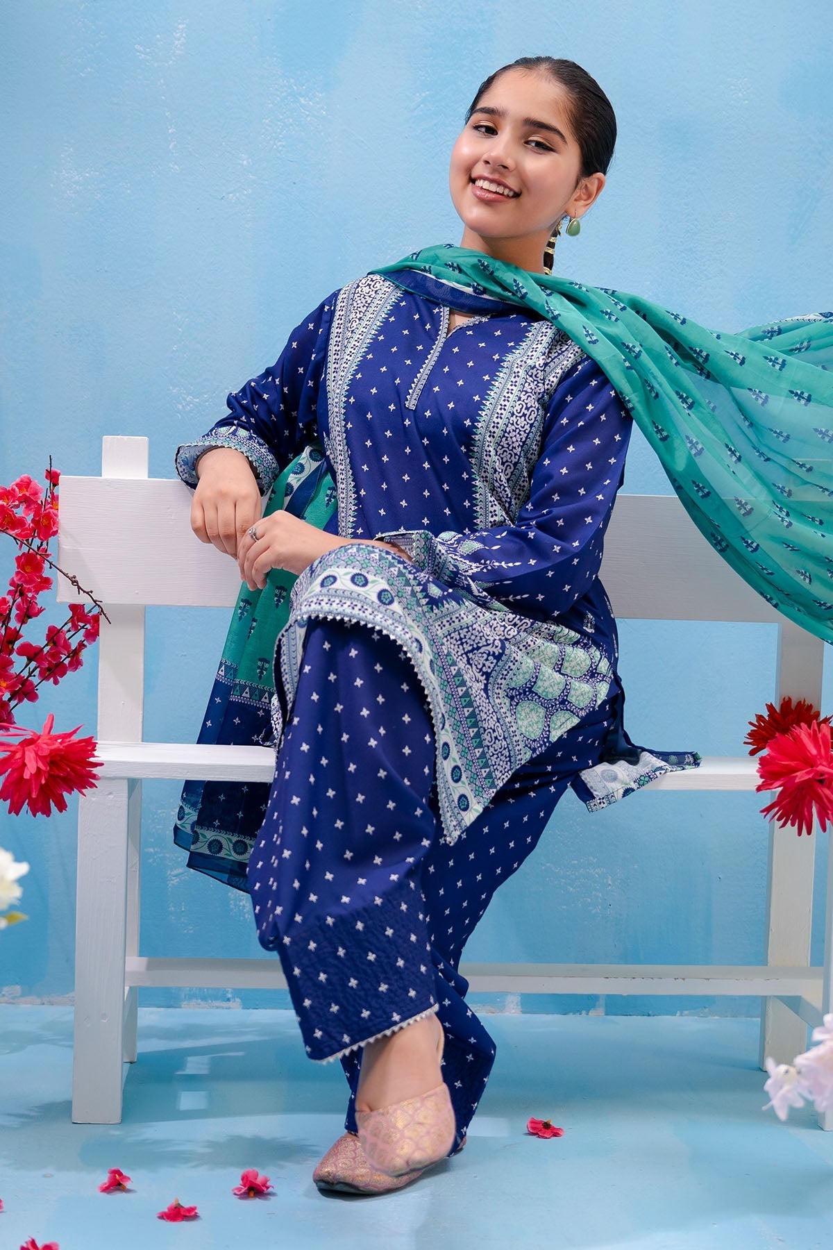 Ochre Clothing Swiss Lawn Digital Printed 3 Pc Suit
