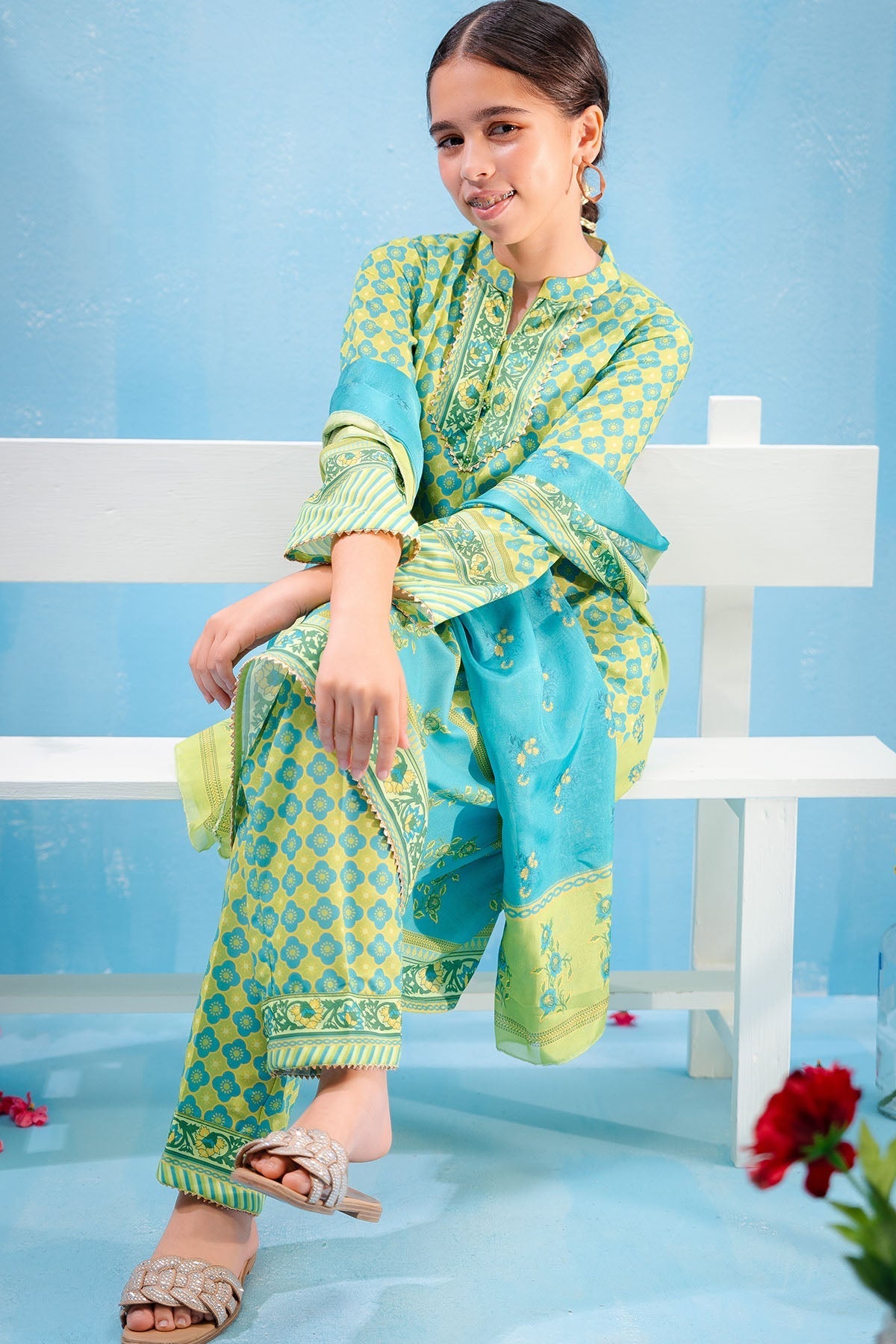 Ochre Clothing Swiss Lawn Digital Printed 3 Pc Suit