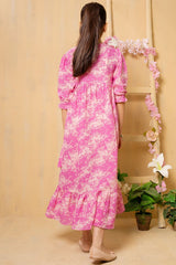 Ochre Clothing Georgette Printed Dress