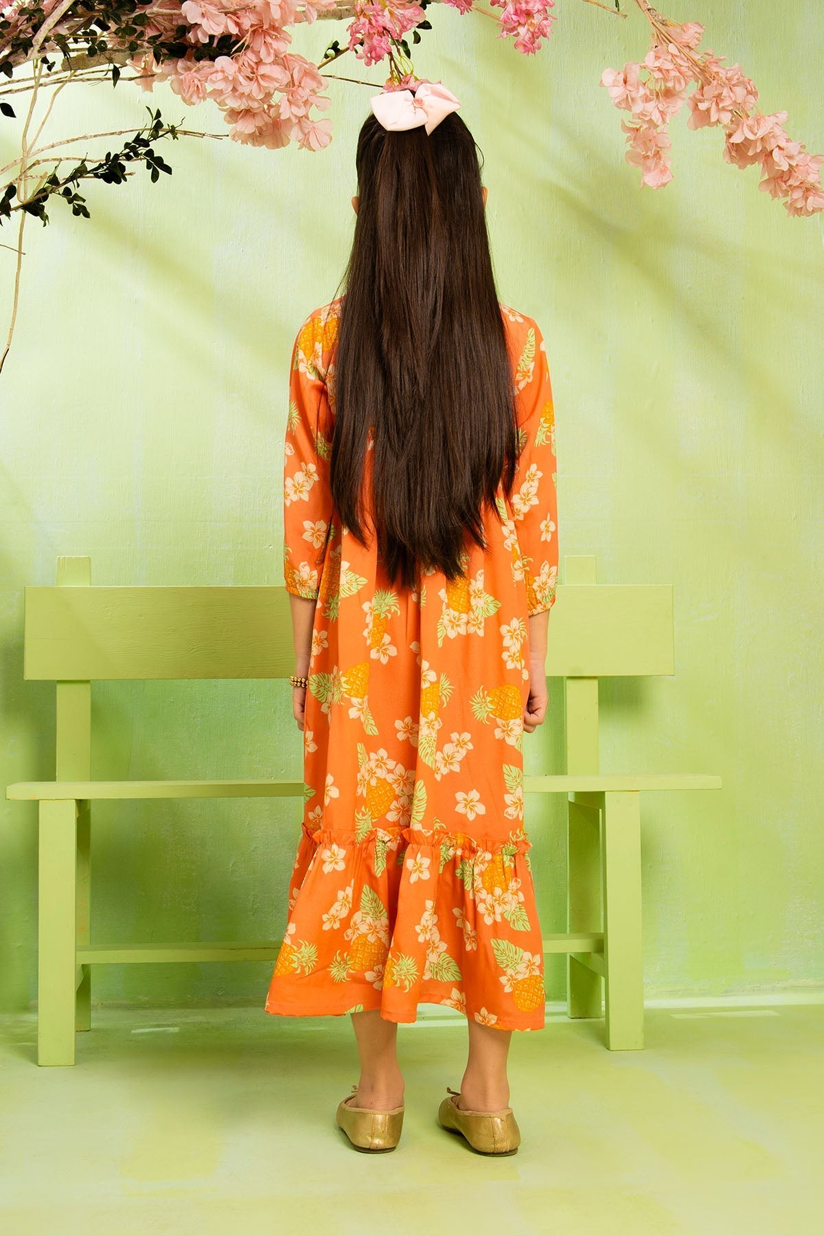 Ochre Clothing Georgette Printed Dress
