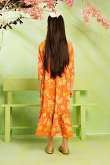 Ochre Clothing Georgette Printed Dress