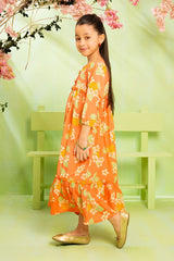 Ochre Clothing Georgette Printed Dress